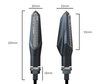 All Dimensions of Sequential LED indicators for Can-Am Renegade 1000