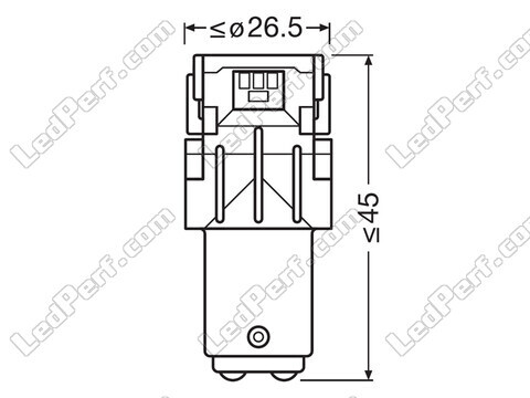 P21/5W amber LED bulbs Osram LEDriving® SL - BAY15d