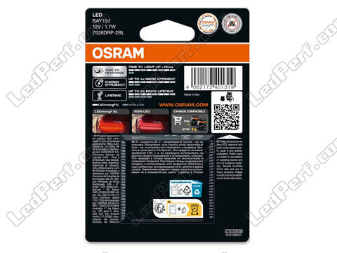 P21/5W Red LED bulbs Osram LEDriving® SL - BAY15d