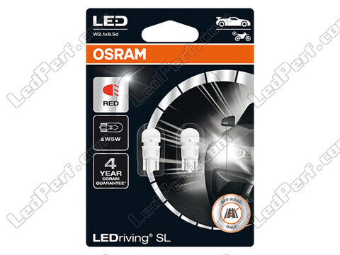 W5W Red LED bulbs Osram LEDriving® SL - T10