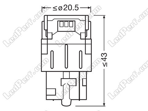 LED bulbs W21W Osram LEDriving® SL White 6000K - W3x16d