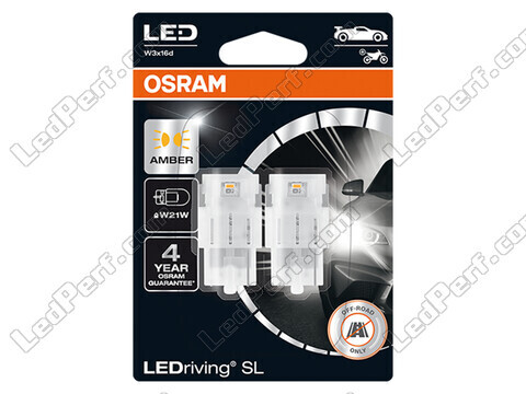 W21W / WY21W amber LED bulbs Osram LEDriving® SL - W3x16d