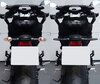 Comparative before and after installation Dynamic LED turn signals + brake lights for Aprilia Mojito Custom 50