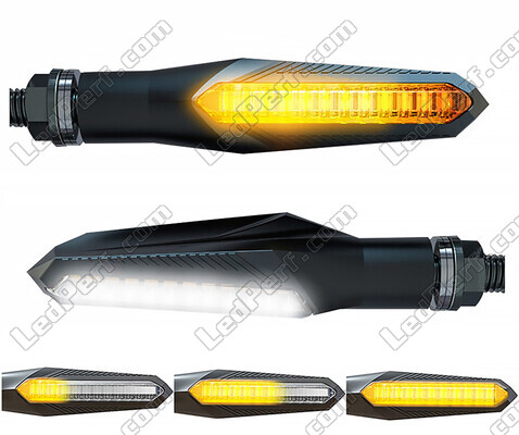 2-in-1 dynamic LED turn signals with integrated Daytime Running Light for Aprilia Pegaso 650