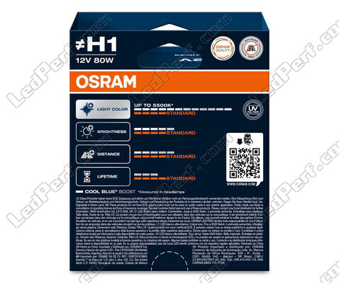 Pack of 2 Osram Cool Blue Boost  H1 bulbs - 5 500K - 62150CBB-2HB