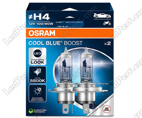 Bulbs H4 Osram Cool Blue Boost 5500K xenon effect ref: 62193CBB-2HB in packaging of 2 bulbs