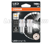 PY21W amber LED bulbs Osram LEDriving® SL - BAU15s